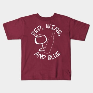 Red Wine and Blue Kids T-Shirt